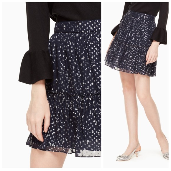 Kate Spade Navy Blue Dot Skirt, Mini, Size 4 - Picture 3 of 8